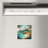 オアフハワイビーチヴィンテージレトロキーチェーン マグネット (インサイチュ (食洗機))