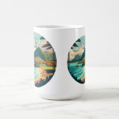 オアフハワイビーチヴィンテージレトロ コーヒーマグカップ (中央)