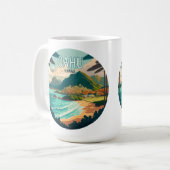 オアフハワイビーチヴィンテージレトロ コーヒーマグカップ (正面左)