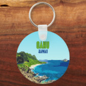オアフハワイビーチヴィンテージ キーホルダー (正面)