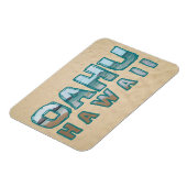 オアフハワイビーチ写真文字 マグネット (左側)