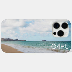 オアフハワイ波浪とビーチ油絵を描デジタルアート iPhone 16 PRO MAXケース