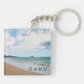 オアフハワイ海ウェーブズ&ビーチ キーホルダー (裏面)