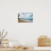 オアフハワイ海ウェーブズ&ビーチ ポスター (キッチン)