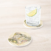 オアフハワイ(1906年)のヴィンテージの地図 コースター (側面)