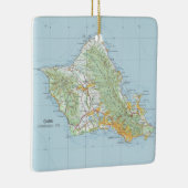 オアフヴィンテージの地図 セラミックオーナメント (右)