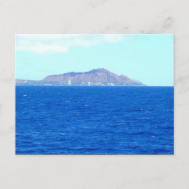 オアフ島の太平洋から見たダイヤモンドヘッド火山 ポストカード