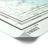 オアフ島ハワイの地図(1996年) ポスター (角)