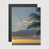 オアフ島、ハワイの夕焼け (正面/裏面)