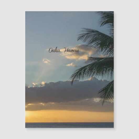 オアフ島、ハワイの夕焼け (正面)