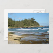 オアフ島 ハワイの美しい海浜 ポストカード (正面/裏面)