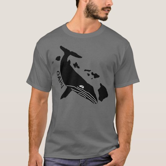 オアフ島 – ハワイ諸島ハンバック Tシャツ (正面)