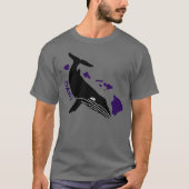 オアフ島 – パープルハワイ諸島ハンバック Tシャツ (正面)