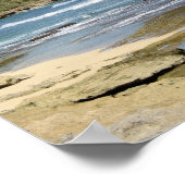 オアフ・ハワイの美しい亀の湾 ポスター (角)