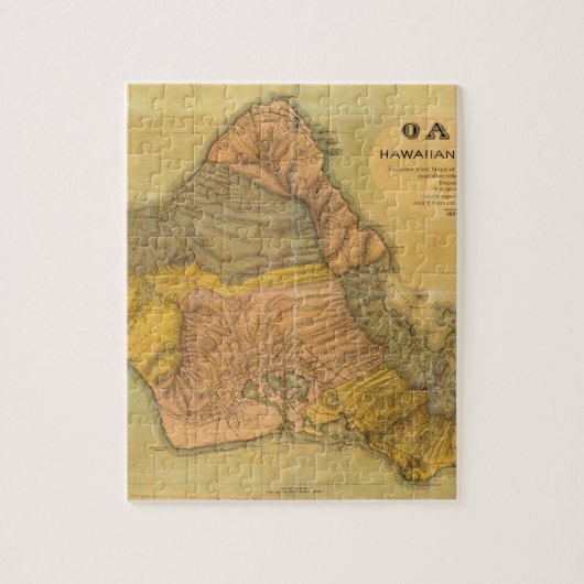 オアフ、ハワイアン諸島 ジグソーパズル (縦)