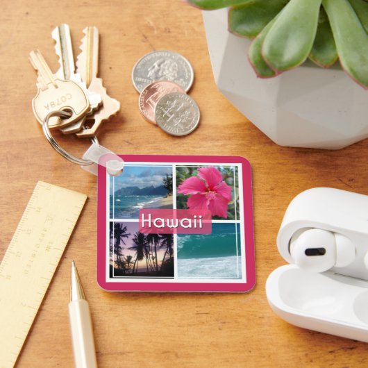 オアフ，ハワイシースケープ キーホルダー (デスク)