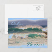 オアフ・ハワイ・ノースショア葉書 ポストカード (正面/裏面)