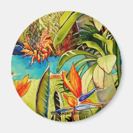 オアフ・パイナップル農園の池 マグネット