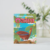 オアフ・ホリデー旅行ポスター シーズンポストカード (スタンド正面)