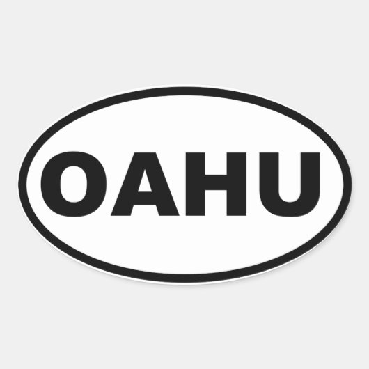 オアフ 楕円形シール (正面)