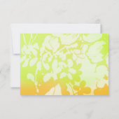 オアフRSVP花のリンネル紙 出欠カード (裏面)