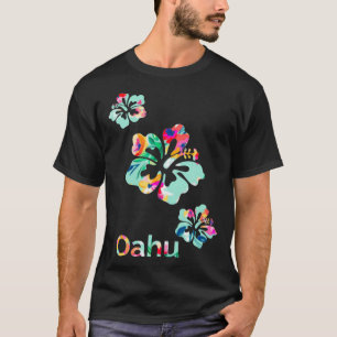 オアフTハワイハワイアンハイビスカスフラワーズサーファー Tシャツ