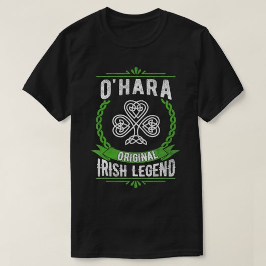 オアラネームアイリッシュシャムロックグリーンSt patricks day Tシャツ (デザイン正面)