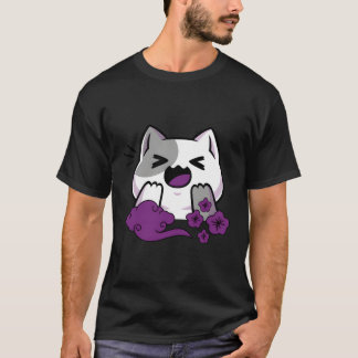 オアルパステルなエースプライドアニメと猫日本のLgbtq Tシャツ