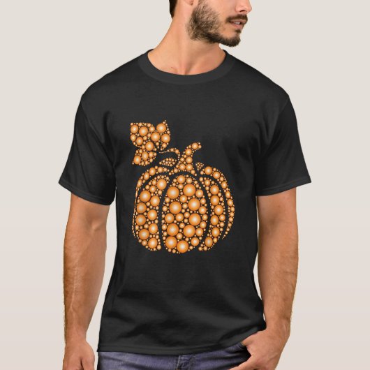 オアレ秋秋水玉模様パンプキンインターナショナル Tシャツ (正面)