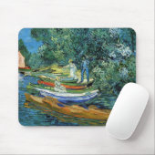 オアーズの銀行のゴッホの漕艇 マウスパッド (マウス)