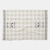 オアーズプ素朴ライドレイクパーソナライズされたハウス キッチンタオル (横)
