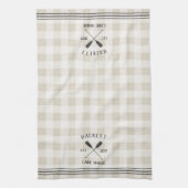 オアーズプ素朴ライドレイクパーソナライズされたハウス キッチンタオル (縦)