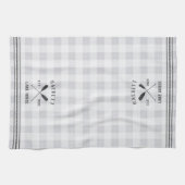 オアーズプ素朴ライドレイクパーソナライズされたハウス キッチンタオル (横)