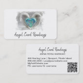 *~*オアートパールハートエンジェルウィングAP78 QR 名刺 (正面/裏面)