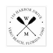 オアールズ航海のカップルモノグラム差出人住所 セルフインキングスタンプ (デザイン)