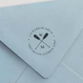 オアールズ航海のカップルモノグラム差出人住所 セルフインキングスタンプ