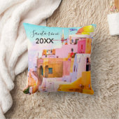 オイアサンカラフルトリーニハウス,ギリシャ写真 クッション (ブランケット)