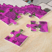 オイアラサントリーニアイランドギリシャお洒落イラストレーション ジグソーパズル (側面)