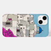 オイアラサントリーニアイランドギリシャお洒落イラストレーション Case-Mate iPhoneケース (裏面 (横))