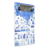 オイアラサントリーニギリシャ水彩街並絵画み ミニクリップボード (アングル)
