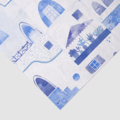 オイアラサントリーニギリシャ水彩街並絵画み 薄葉紙 (詳細)