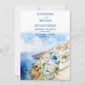 オイアヴィレッジサントリーニアイランドギリシャ結婚ズ 招待状 (正面)