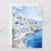 オイアヴィレッジサントリーニアイランドギリシャ結婚ズ 招待状 (裏面)