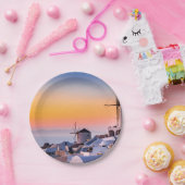 オイア、サントリーニ ペーパープレート (パーティー)