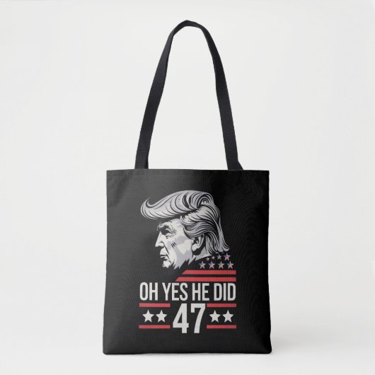 オイエス彼はやった47 トランプ 2024  トートバッグ (正面)