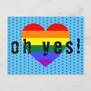 オイエス LGBTプライド レインボーハート ポストカード