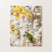 オイカラフルアビレッジサントリーニギリシャ ジグソーパズル (縦)