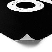 オイスターおもしろいアニマルオイスタープンダークBG ポスター (角)