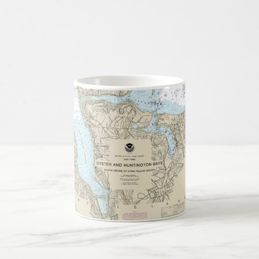 オイスターおよびハンチントン航海のベイの図12365 コーヒーマグカップ (中央)