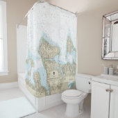 オイスターおよびハンチントン航海のベイの図12365 シャワーカーテン (インサイチュ)